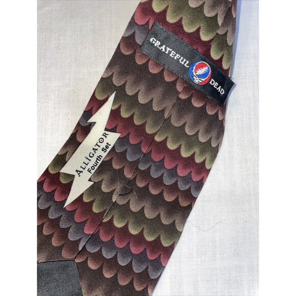 Grateful Dead Alligator 4th Set Men’s Dress Tie Size 54” Multicolor 100% Silk - Picture 2 of 12